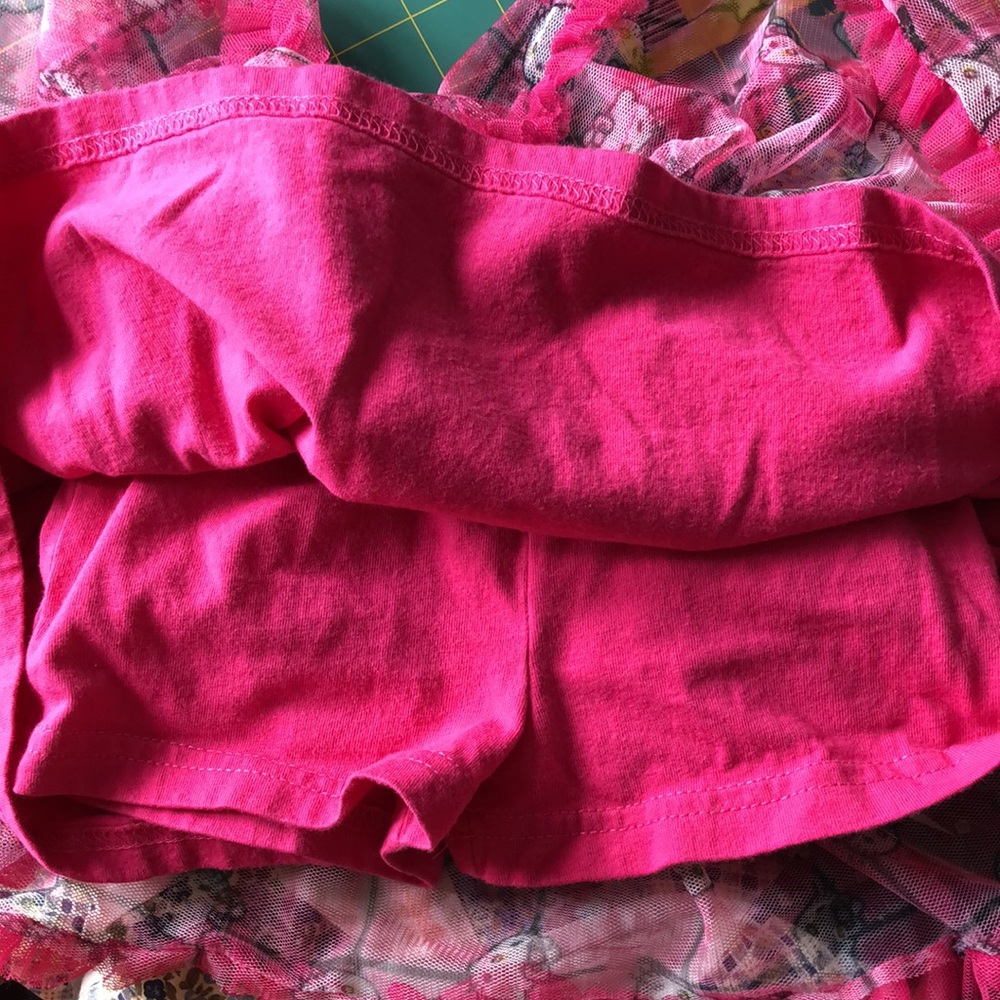 Hello Kitty Hot Pink TuTu Mesh Skirt with Shorts Size 24M Skort - Picture 7 of 7